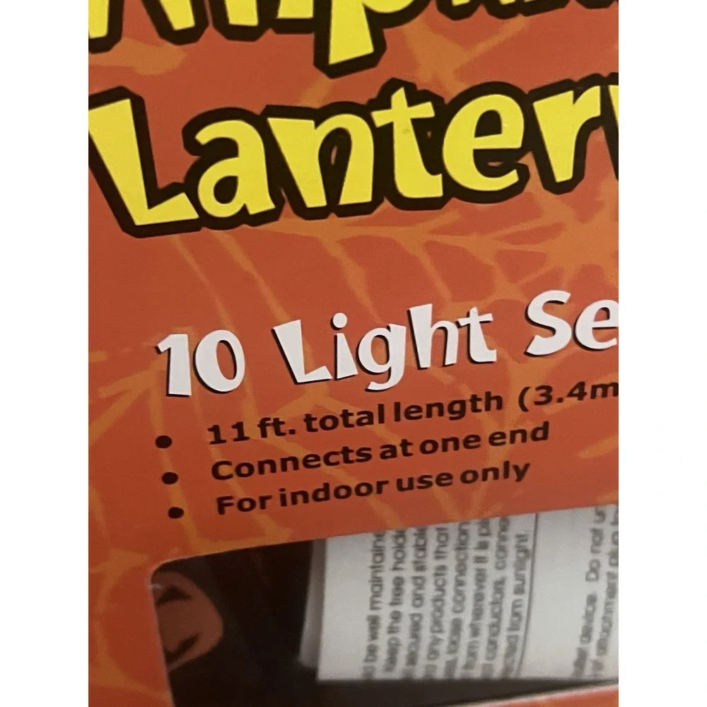 2 Boxes 1990s Noma PATIO PARTY Pumpkins Lanterns Lights Set NEW Open Box Vintage